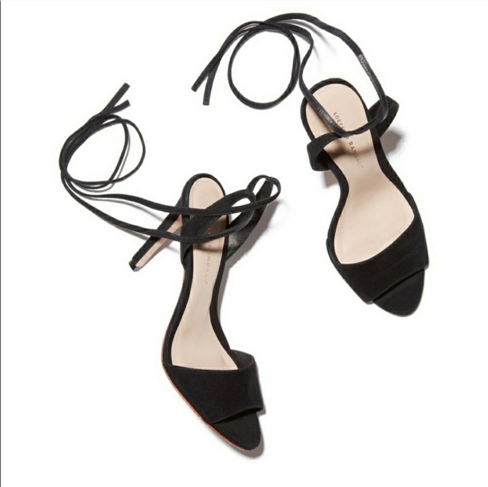 LOEFFLER RANDALL SUEDE STRAPPY HEEL